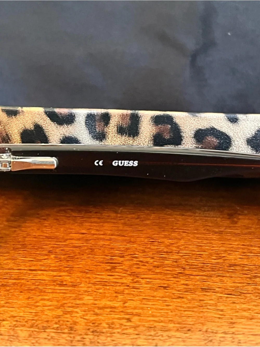GUESS Black with Tortoise-Marble Women's Eyeglasses with Leopard-Print Case